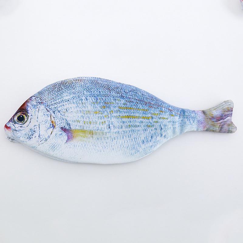 Cute 3D Fish Pencil Case - Realistic Animal-Shaped Cosmetic & Stationery Storage Bag