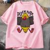 Lustiges T-Shirt Entenband-Aufdruck Baumwoll-Tee Herren Freizeit-T-Shirts Grafik-T-Shirts Oberteil Sommer Kurzarm Harajuku Streetwear