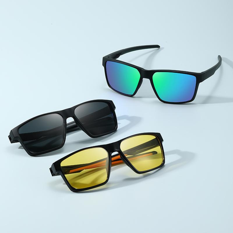 Fashion Polarized Men's Women's Cycling Sunglasses Fishing Genuine Film Coated Cross-border Two-color Injection Molded Outdoor Sports Glasses