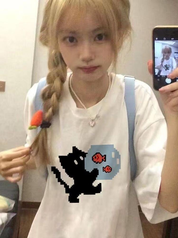 

Женская футболка из 100% хлопка, тяжелая, с коротким рукавом, лето 2025, большого размера, свободного кроя, в стиле casual XL белый