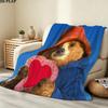 Paddington Print Flannel Blanket, High quality Comfortable for All Seasons, Home Decor, Warmth and Comfort, Perfect for Christmas Gifts