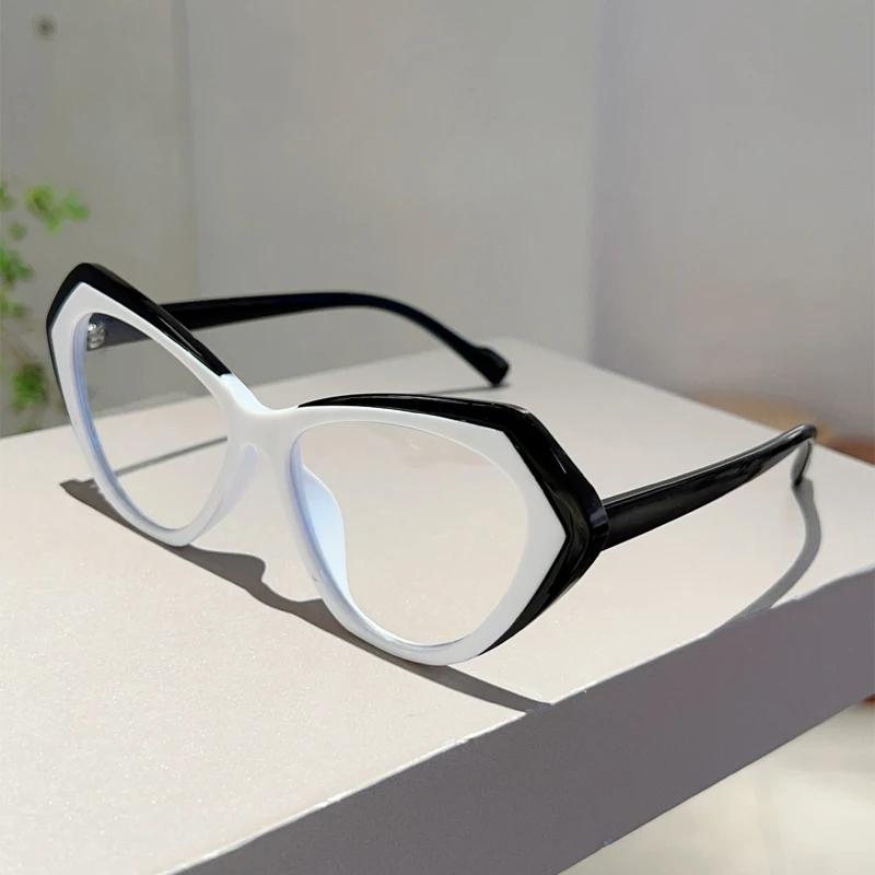Fashion Cat Eye Glasses Women New Fashion Multi-color Rim Eyeglasses Trendy Chic Design Blue Light Blocking Eyewear