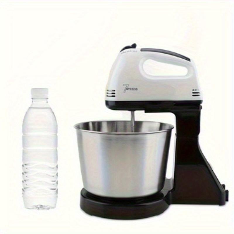 200 Watt Electric Countertop Kitchen Mixer, Whisk, Beater , Ounce Stainless Steel Bowl 7-Speed - Off-White