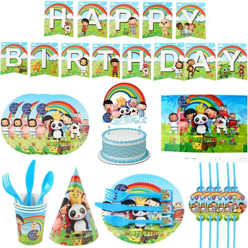 Little Bum Baby Theme Birthday Party Supplies Decor Tableware Tablecloth Banner