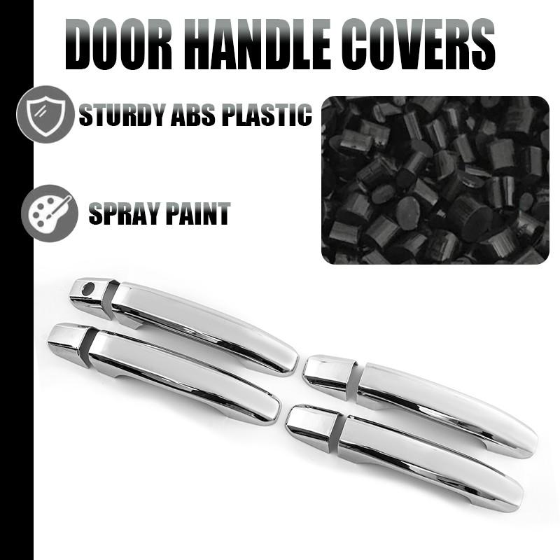 4x Chrome Door Handle Covers Trim for 2014-2020 Chevy Silverado Tahoe GMC Sierra