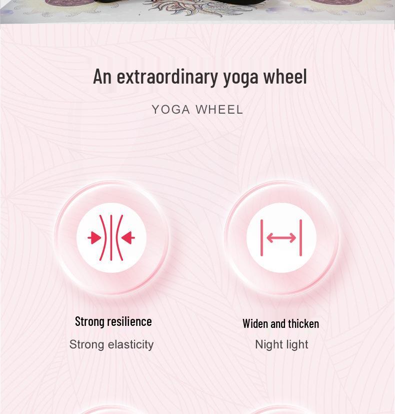 PU Cork Yoga Wheel for Shoulder Opening, Backbend, and Pilates Exercises