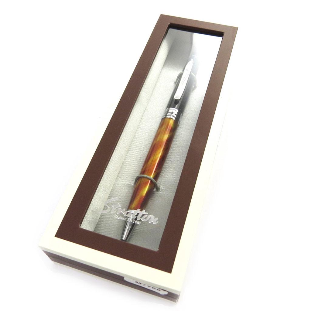 Les Trésors De Lily [M7766] - Stylo créateur 'Académie' ambre noir argenté - 14 cm