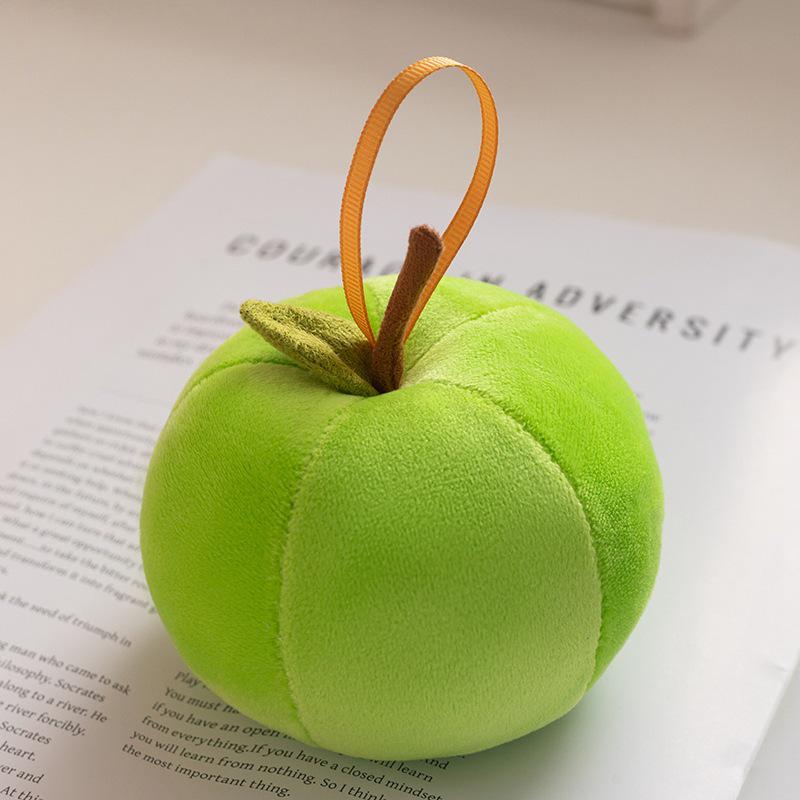 Dopamine Apple Plush Toy Pendant - Red, Green & Peace Apple for Creative Christmas Gift (Logo Customizable)