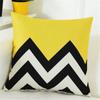 45x45cm Cartoon Cat Geometric Printed Sofa Cushion Cover Cotton Linen Home Living Room Decoration
