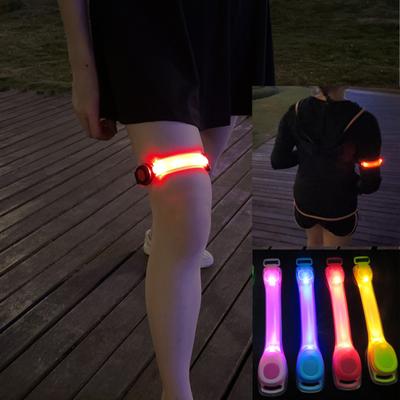 LED Light Up Armband High Visibility Outdoor Sports Flashing Luminous Safety Band Adjustable Night Walking Running Riding Glow Arm Strap