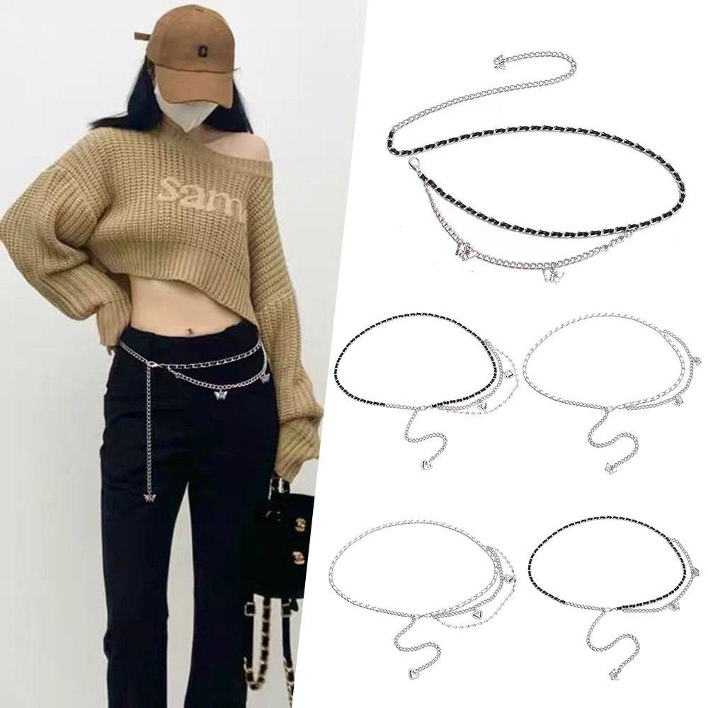 High-end High Waist Belts Butterfly Love Heart Weaving Waistband Strap  For Women Lady Girl Bridal