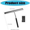 3XUF Space Saving Bathroom Squeegee Scraper Stainless Steel Blade Hanging Hook Design Efficient Glass Window Cleaner