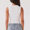 Women's Fashionable Casual Slim Fit Short Ribbed Sleeveless Button-Up Vest T-Shirt