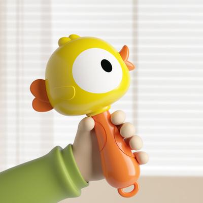 Yousheng Baby Rattle Toy Cartoon Frog Chick Handheld Shaker Rattle Hearing Grasping Skills Development Newborn Boys Girls Early Education Rattle Toy
