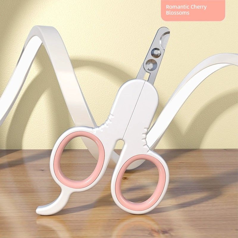 

Cat Nail Scissors Special Dog Nail Clippers Anti-Bleeding Nail Clippers Cat round Hole Scissors Fantastic Toe Nail Tool Pet Supplies Romantic cherry blossoms (double cut)
