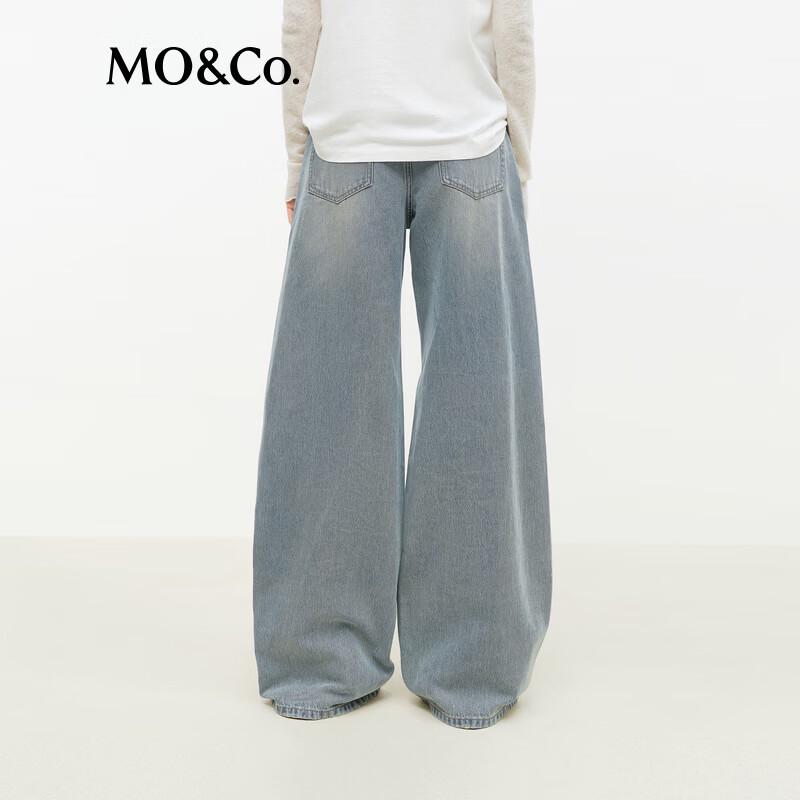MO&Co. Women's Washed Low Waist Jeans
