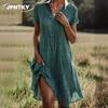JPNTKYWomen's Fashion Summer Spring Short Sleeve POLO-Neck Casual Dresses