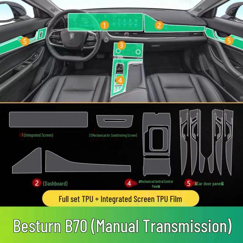 21-25 Model B70 Screen Center Console Trim Film - Transparent Car Interior Protector