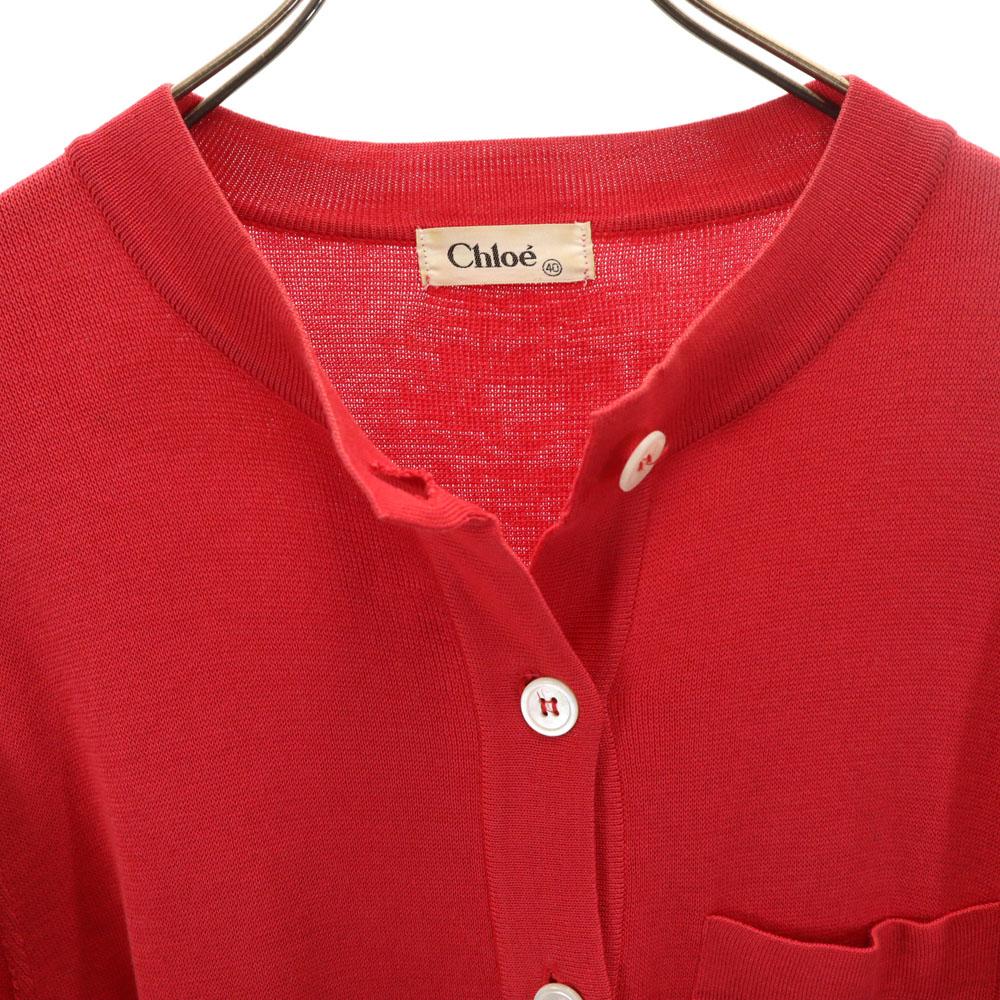 Chloe Long Sleeve Knit One Piece 40 Red Women Used