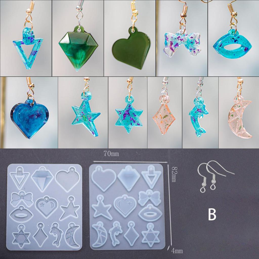 1PC DIY Butterfly Pendant Grinding Tool Love Earrings Silicone Earrings Silicone Mold Jewelry Handmade