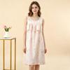 Summer Women's Floral Tank Dress Sleeveless Sleepdress Cloud Silk Cotton Anti-Bulge Camis Nightdress Loose Plus Size Loungewear Casual Wear Nightgown