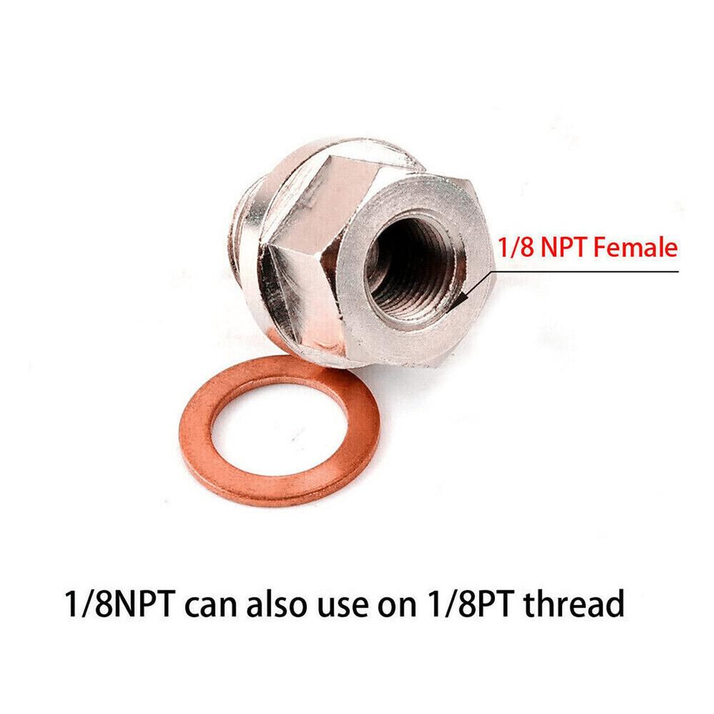 Hilitand Temperature Sensor Adapter M18×1.5 to 1/8NPT Thread Exhaust Water