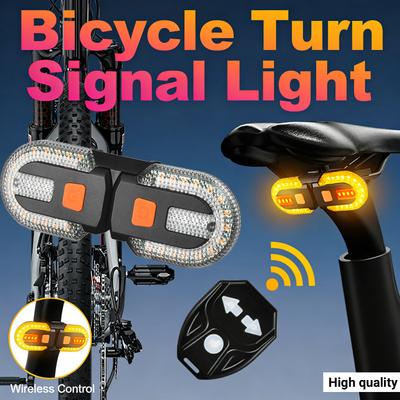 Luz de Giro para Bicicleta Control Remoto Inalámbrico Luz Trasera para Bici Recargable por USB Luz de Advertencia para Ciclismo Accesorios para Bicicleta
