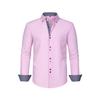 Cross-Border Men's Double-Breasted Polka Dot Color Block Stretch Shirt
