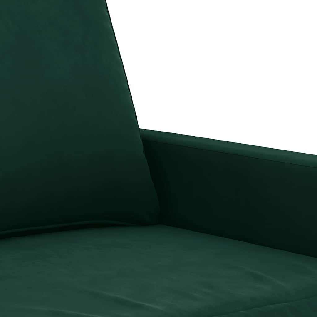 Vidaxl Fotel, Ciemnozielony, 60 Cm, Obity Aksamitem
