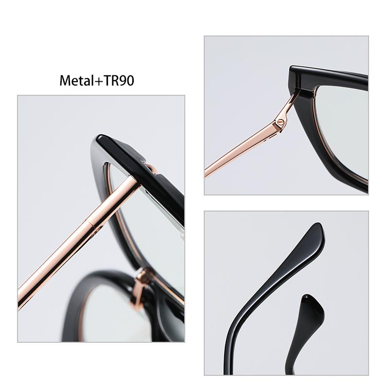 Cat Eye Design Anti Blue Light Glasses for Women Computer Blue Blocking TR90 Metal Protect Eyewear Frame Optical Spectacle