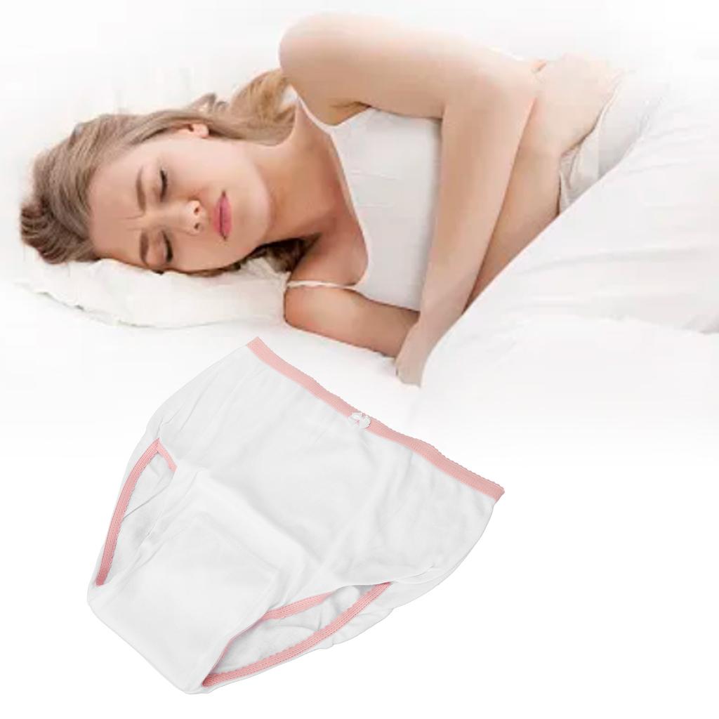 Women Period Panties White L Size Protective Leakproof Menstrual Mesh Panties for Female