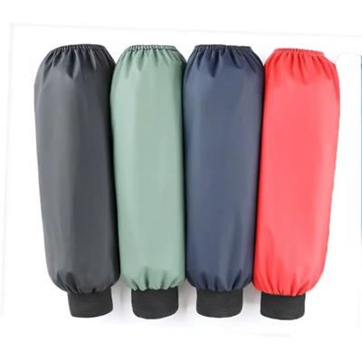 1Pair Reusable Soft Leather Waterproof Sleeve Multi-function Thick Cleaning Oversleeves Stain-Resistant Working Arm Protector