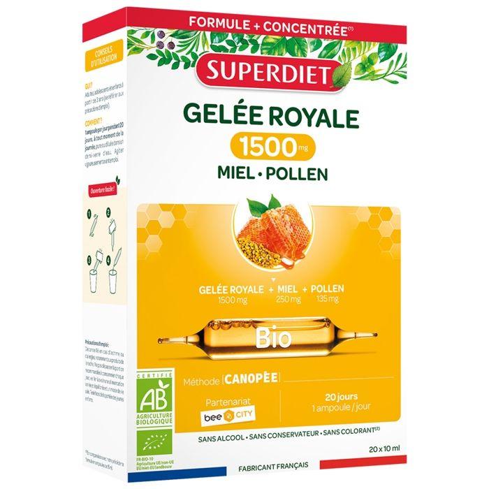 Superdiet Gelée Royale Bio 20 ampoules