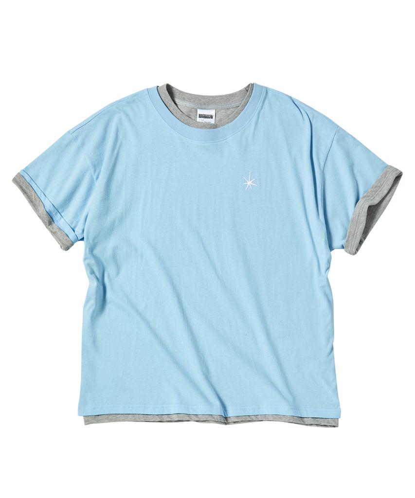 Eontaiteulseoul Untitled Layered Crop Short Sleeve Blue