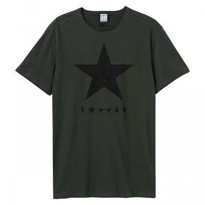 Amplified Unisex Adult Black Star David Bowie T-Shirt