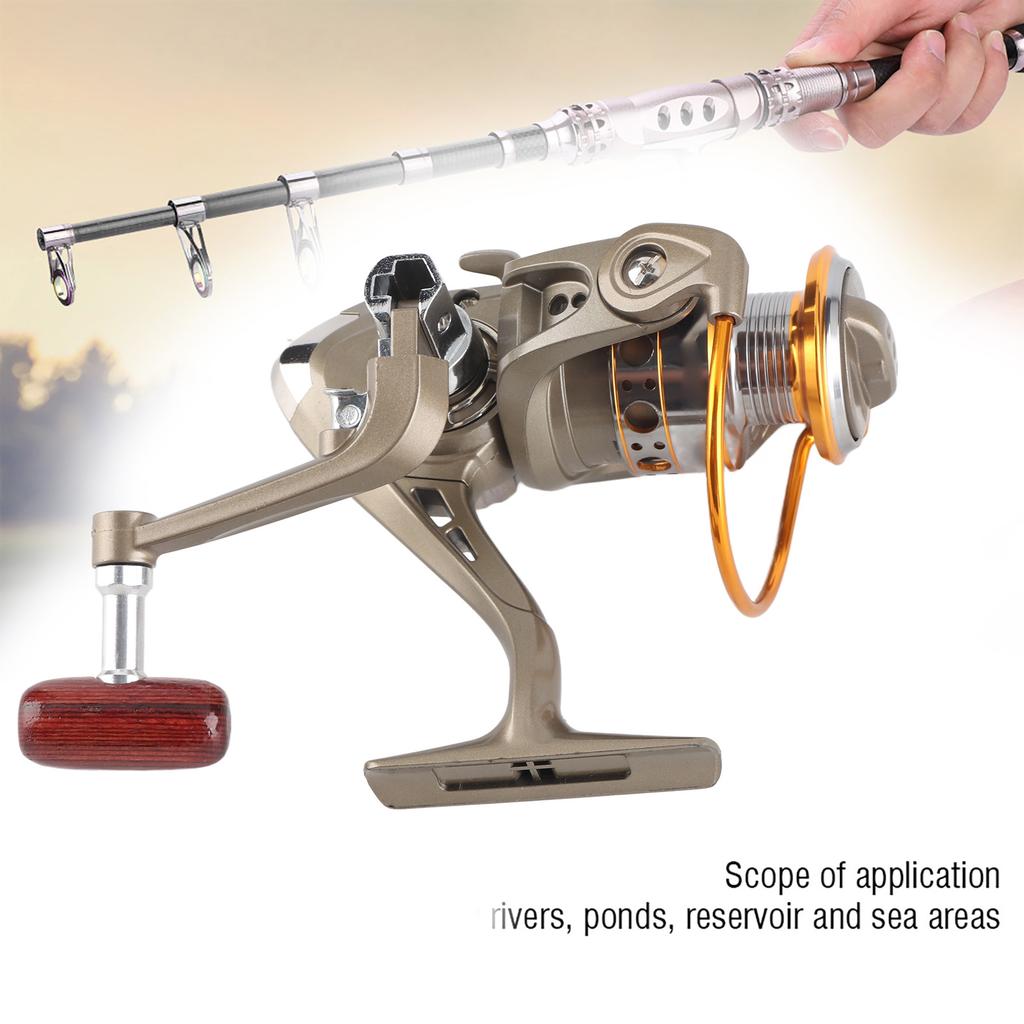 LC 1000‑7000 12BB Fishing Reel Foldable Arm Rocker Rear Drag Spool Fish Spinning Wheels