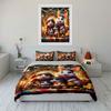 Festive Animals in Holiday Scene Bedding Duvet Cover Set  (1*Duvet Cover 2*Pillowcases, without duvet insert)