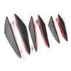 6pcs Carbon Fiber Texture Car Bumper Fin Canard Splitter Diffuser Valence Spoiler Lip