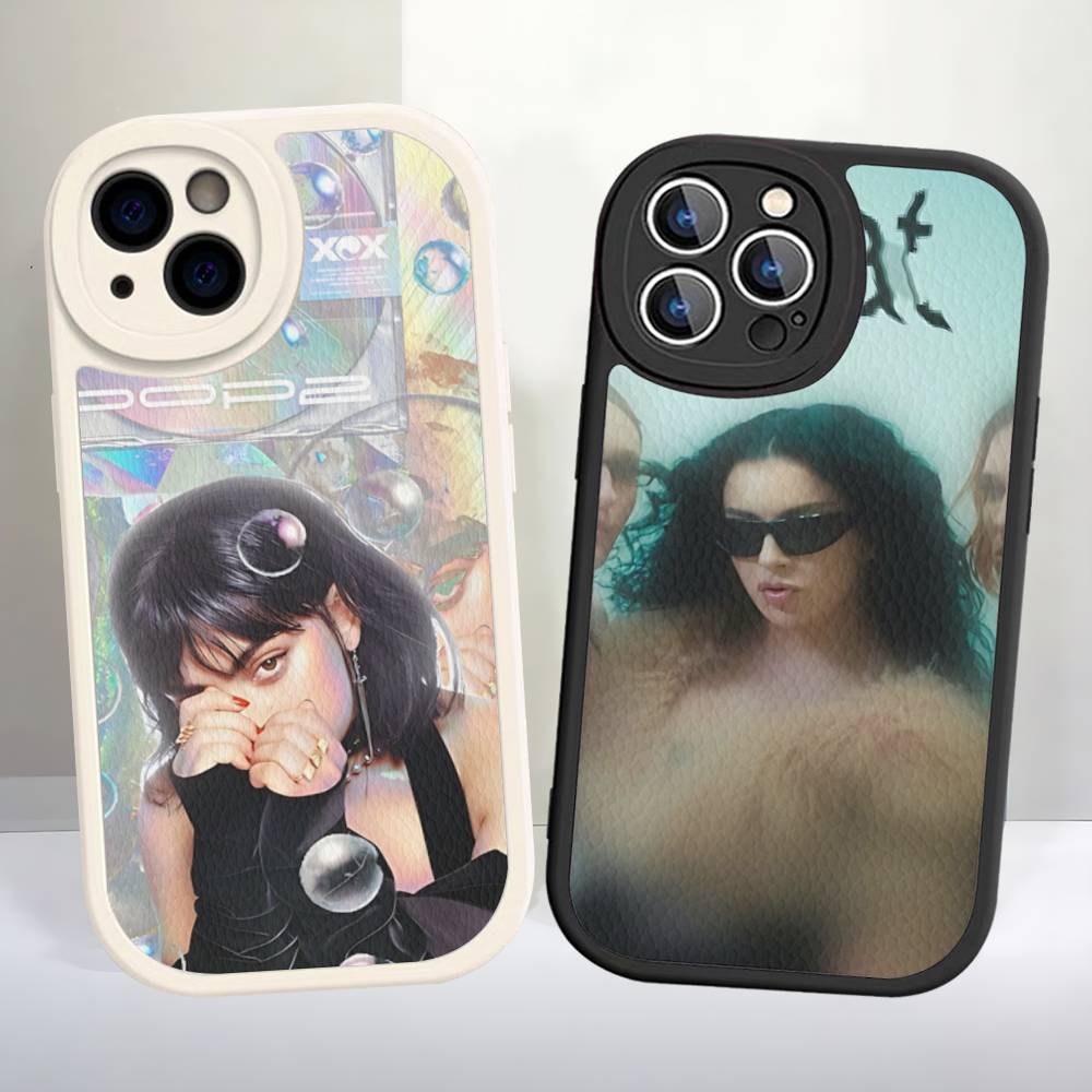 British Pop C-CharliS-XCX Singer Leather Phone Case For IPhone 16 15 14 17 Pro Max 11 12 Mini Plus Soft Shell