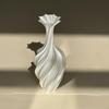 Minimalist Nordic 3D-Printed Twisted Abstract Floral Vase