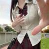 Slimming White Hot Girl Shirt & Plaid School Skirt Set: Genuine Student Style with Pure, Desired Aesthetics