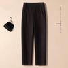 Women's Off-White Cashmere Blend Harem Pants - High-End, Thickened, Straight-Leg for Autumn/Winter 2024.