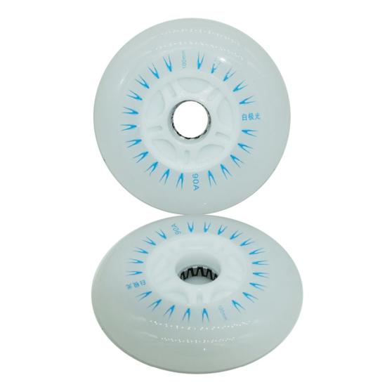 2Pcs 80/76/72mm In-line Speed Skate Skating LED Light Flashing Roller Wheels