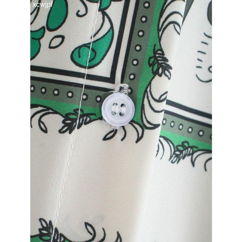 Beautiful Versatile Stylish Spring & Fall New Arrival Fashion Style Lapel Long Sleeves Cardigan Geometric Positioning Print Shirt