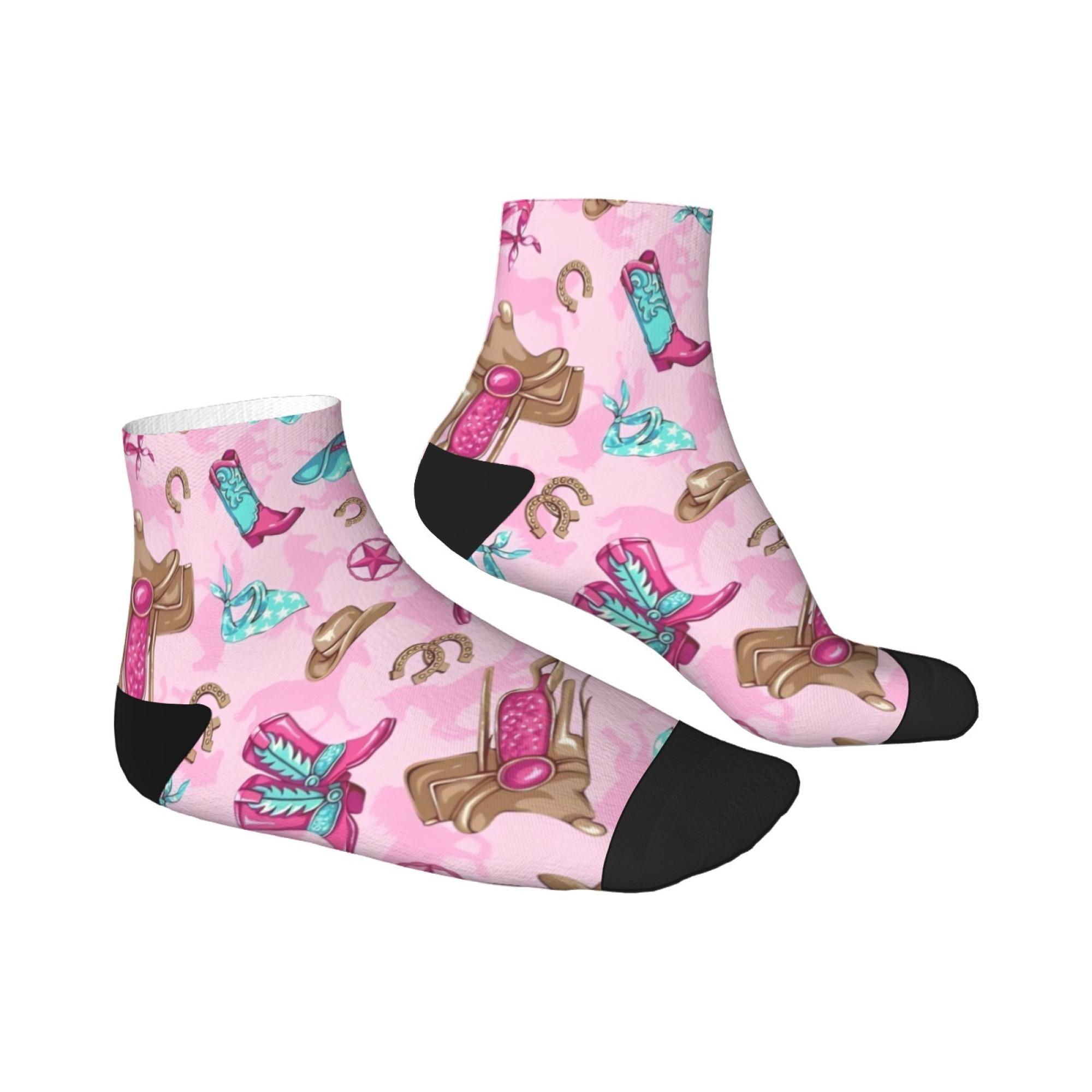 

Носки с принтом в стиле вестерн-ковбой с девушкой в стиле ретро-мультфильма в стиле хип-хоп в стиле Харадзюку, новинка, веселые носки, забавный подарок One Size