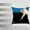 Planet Illustration Cushion Cover Household Decoration Linen Sofa Cushion Cover: Skin-Friendly & Breathable With Invisible Zippe