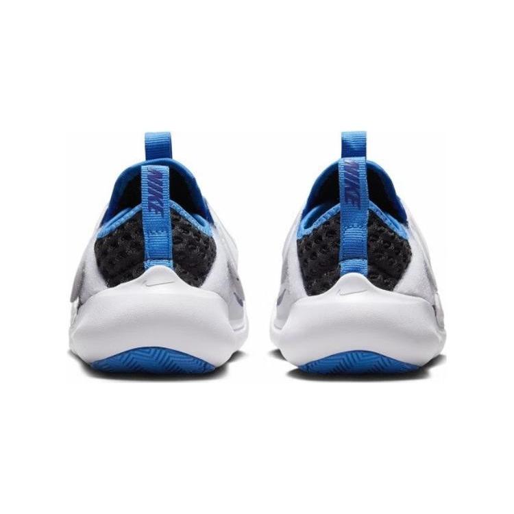 Nike Flex Advance PS Slip Resistant Abrasion Resistant Low Top Kids' Running Shoes Black White Blue DC9370-002