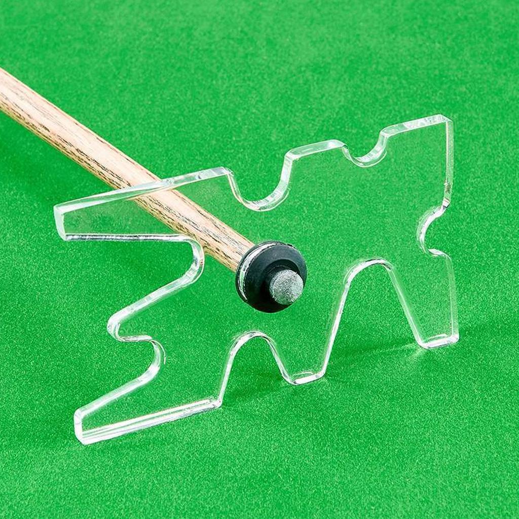 Hochtransparenter Acryl-Queue-Halter Verstellbarer Billard-Queue-Halter mit Gummispitze und ergonomischer Höhe