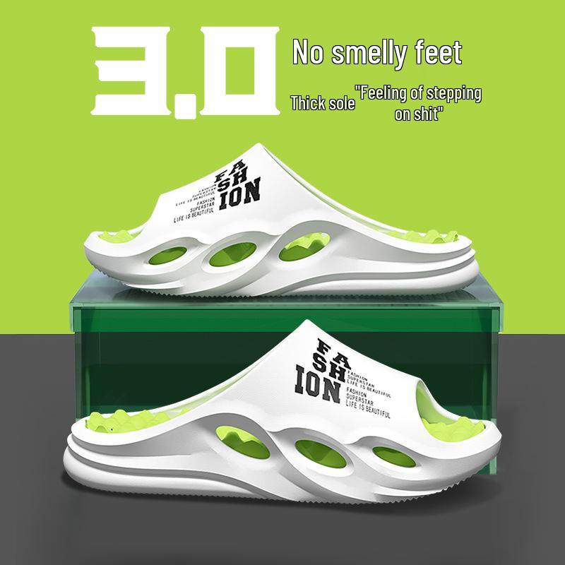 Men's Outdoor Coconut Beach Flip-Flops: Trendy, Non-Slip, Odor-Resistant Summer Slippers for Cool Comfort