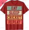 Cricket Retro Vintage Spieler Trainer Geschenk T-Shirt Individuell Bedruckte Grafik-T-Shirts Anpassbares Lustiges Shirt Camiseta Hombre